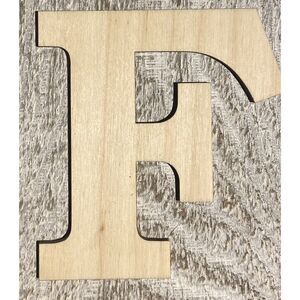 Wood Letter - 1/4" Plywood - Font01 - 10" - F